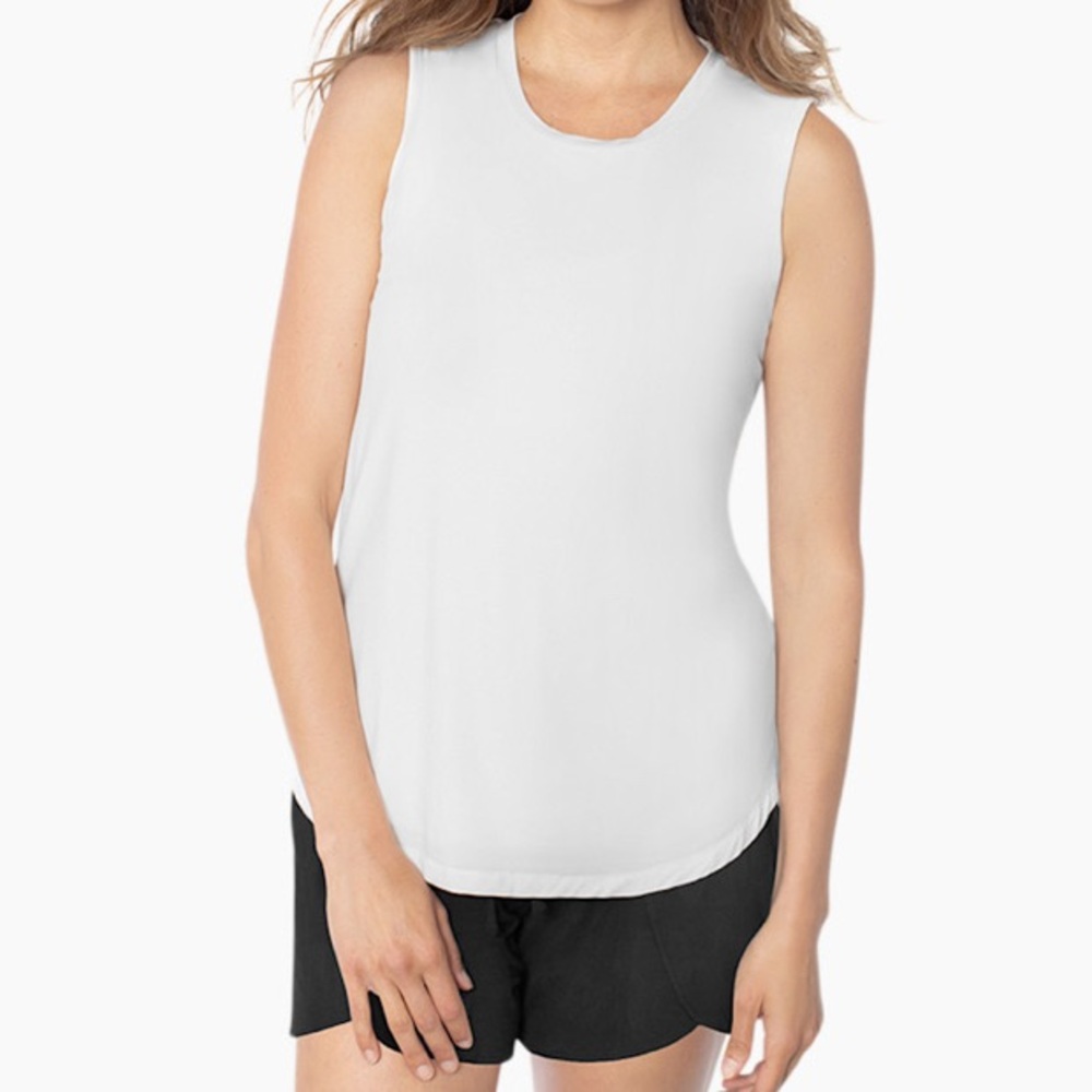 Kindred Bravely Bamboo Maternity & Nursing White Tank Top